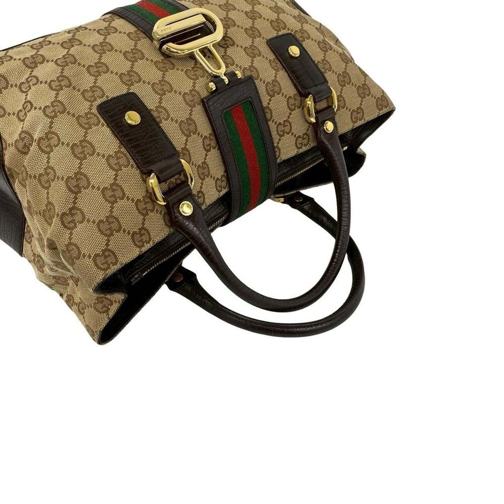 GUCCI Authentic Brown Leather Tote Bag - Picture 4 of 10
